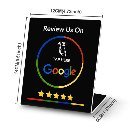 NFC 215 Programmable Google Review NFC Station Table 13.56Mhz Waterproof NFC Stand Google Review Card